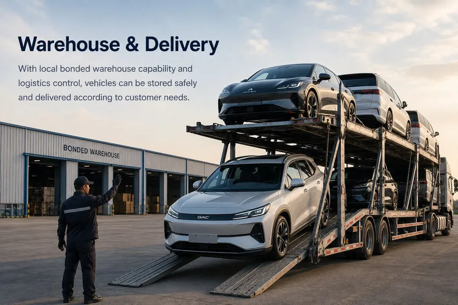 Warehouse and Delivery - bonded warehouse capability and logistics control